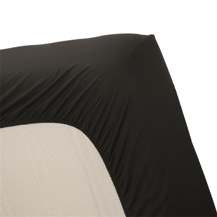 Ambiante Cotton Uni Fitted Sheet - 80 x 200 cm - Black 223188