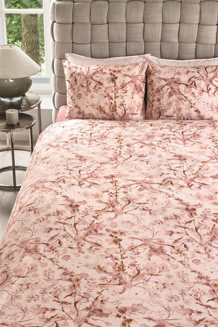 a1/ dekbedovertrek Riviera Maison Blushing Blooms - 200 x 200/220 cm - Pink 321489++