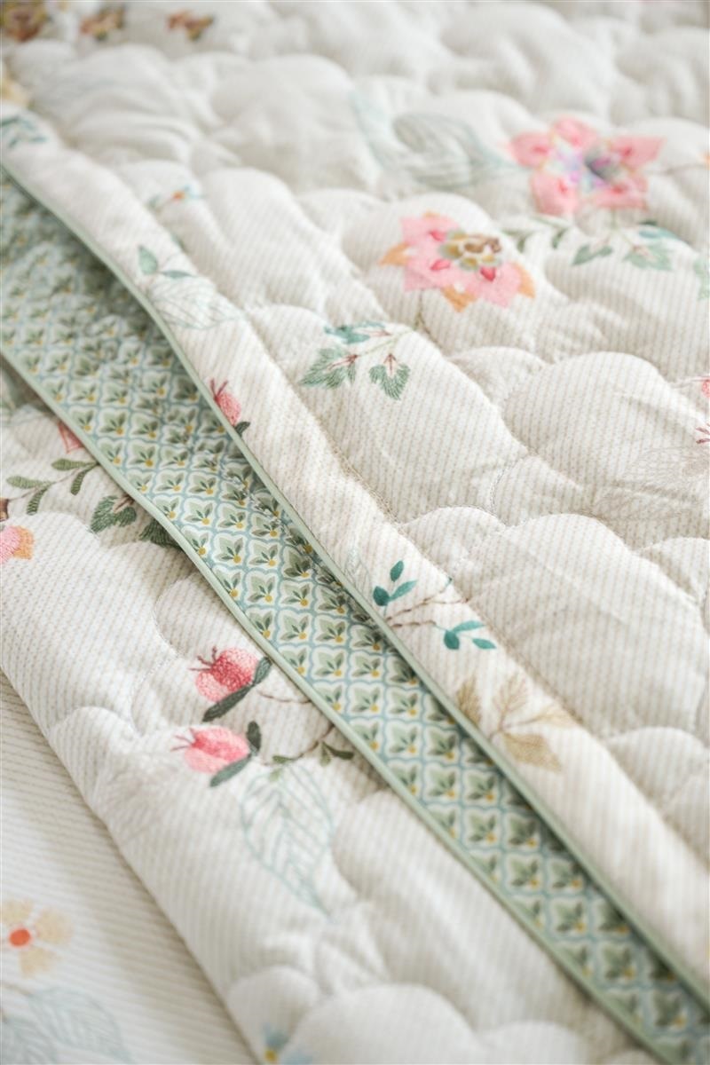 Pip Studio Kili Flower Quilt - 270 x 260 cm - White 329643