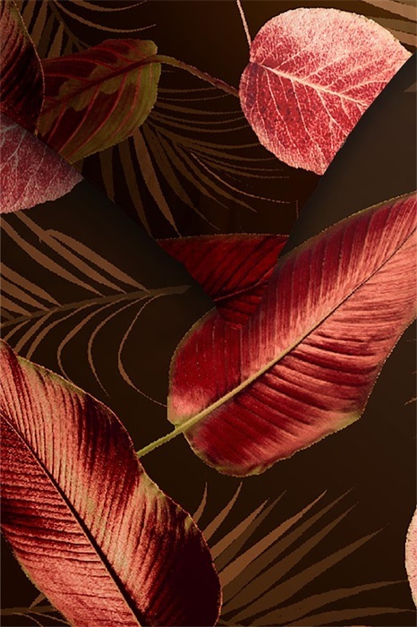 Ambiante dekbedovertrek Cordyline - 135 x 200 cm - Red 233085