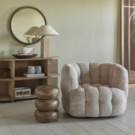 Arosa Swivel Fauteuil, Open Weave, Natural