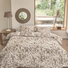 321708 Riviera Maison dekbedovertrek Blushing Blooms - sand- 200 x 200/220 cm
