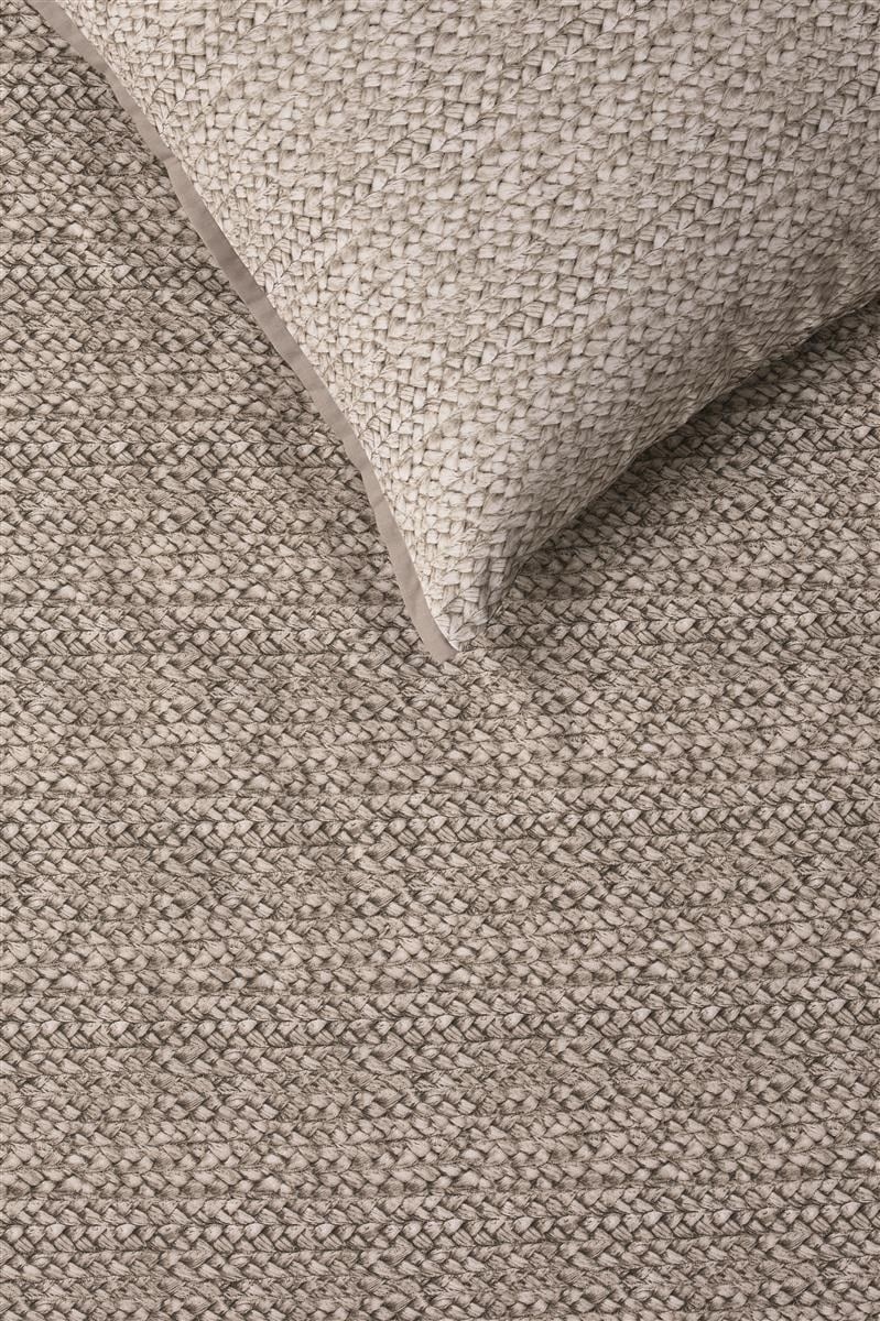 DE Riviera Maison dekbedovertrek Braided - 135 x 200 cm - Taupe 321439 (duitse maat!) g