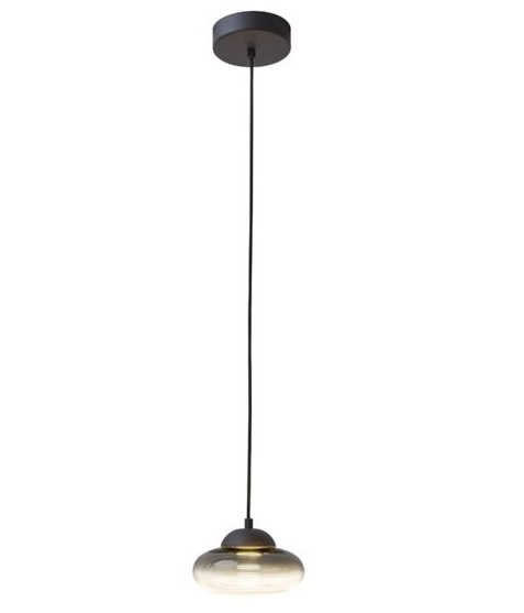 Vetroso 1 flat smoke glass Mat zwart