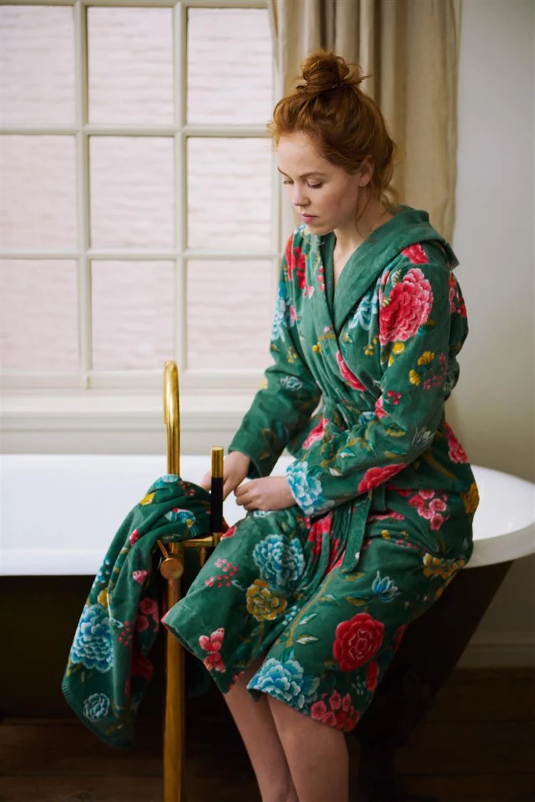 Pip Studio Good Evening Bathrobe - S - Green 205553