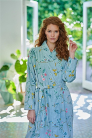 Badjas Pip Studio Les Fleurs Bathrobe - Blue