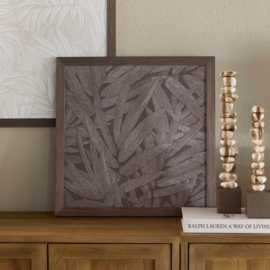 597530 Wall Art Structured Leaves 50x50