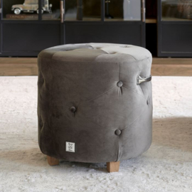 Bowery Footstool, velvet III, anthracite Riviera Maison 4962004