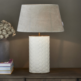 Oval Velvet Lampshade flax 45x26 - 547680