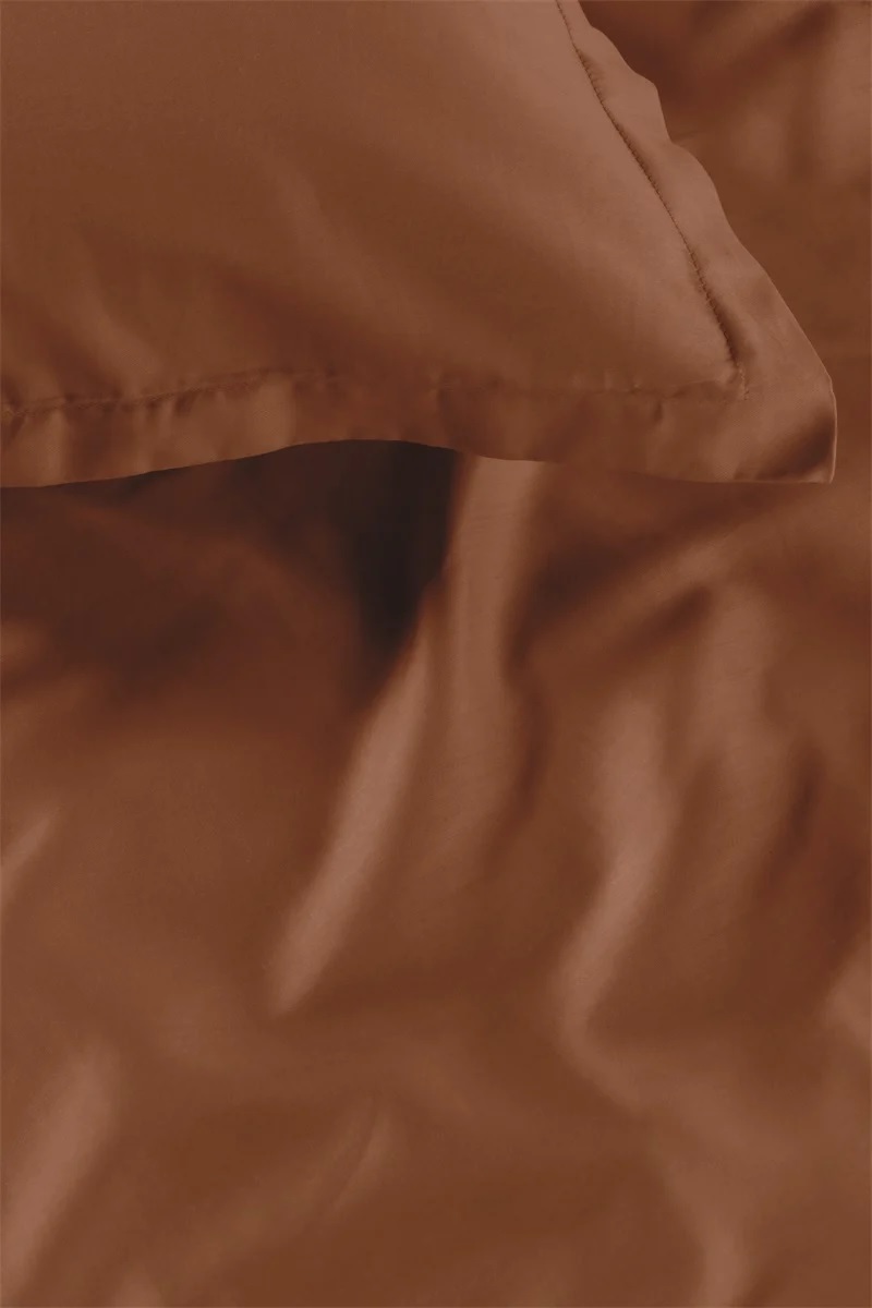 Ambiante Satin Uni - 200 x 200/220 cm - Brown 254912