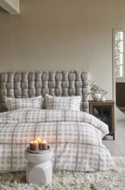 DE zi/ Riviera Maison dekbedovertrek Brody - 155 x 220 cm - Sand 326024 (duitse maat!)