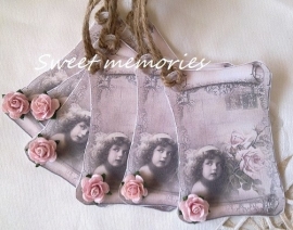 **Nieuw**  Shabby Chic label Bernice