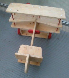 Handgemaakt Houten Loop Vliegtuigje