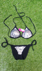 Zilveren glitterbikini XS / S