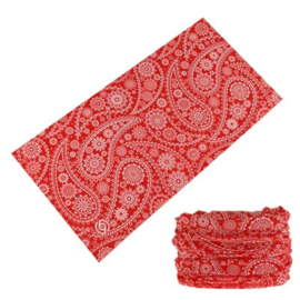 Magische bandana paisley rood wit