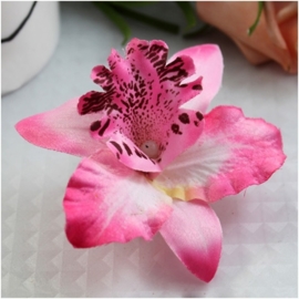 Haarclip enkele orchidee roze