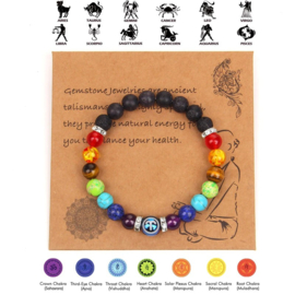 Chakra sterrenbeeld armband RAM  21 maart - 20 april