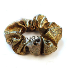 Donkergouden glitterscrunchie!