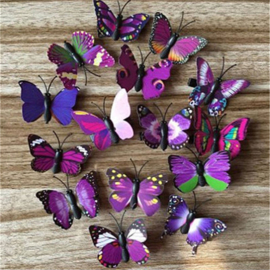 Superleuke haarclip BUTTERFLY per 5 stuks paarstinten