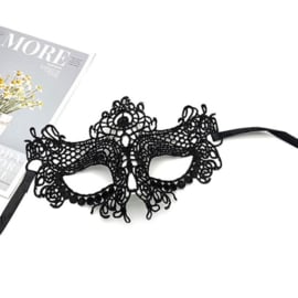 Mooi zwart masker van zacht kant Venetiaans 1