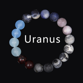 Geweldige UNIVERSE armband URANUS mix natuursteen kralen 10mm