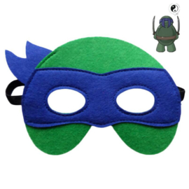 Geweldig leuk en stevig masker ninja turtle van vilt blauw