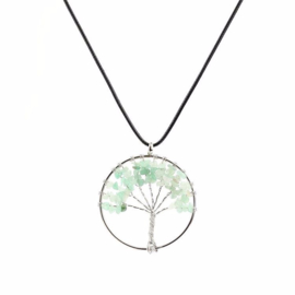 Prachtige amulet ketting Tree of Life Jade