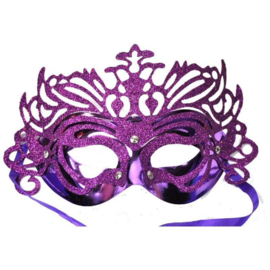 Prachtig sierlijk Venetiaans masker met glitter paars