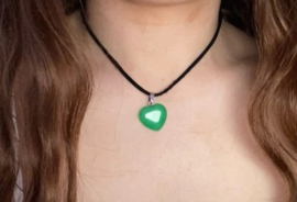 Veterketting met hart van geslepen Maleisische Jade