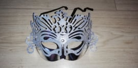 Prachtig sierlijk Venetiaans masker met glitter zilver