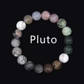 Geweldige UNIVERSE armband PLUTO mix natuursteen kralen 10mm