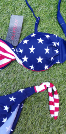 Stars and stripes halter/bandeau bikini   36/38  en  38/40 (model 2)