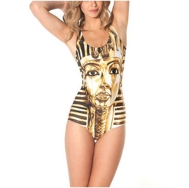 Digitaal geprint badpak/bodysuit "Cleopatra" maat S/M