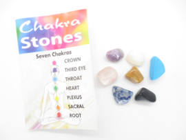 Geschenkzakje 7 chakra geluksstenen met uitleg