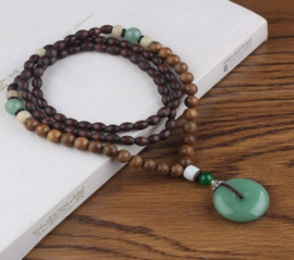 Nepalese geluksketting met Jade amulet