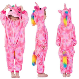 Superleuke Unicorn Onesie roze 128/134 LAATSTE