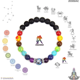 Chakra sterrenbeeld armband WATERMAN  21 januari - 19 februari