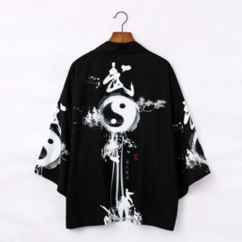 Haori zwart met Yin Yang