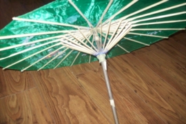 Groene bamboe handbeschilderde parasol 70 cm
