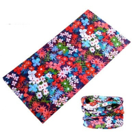 Magische bandana bloemetjes rood