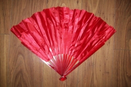 Grote buikdans waaier 40 cm rood