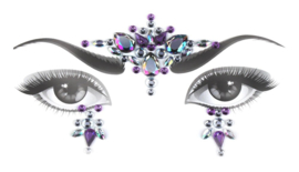 Bindi Face Jewel set lila nr.2