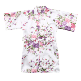 Superleuke kinderkimono met bloemenprint roze