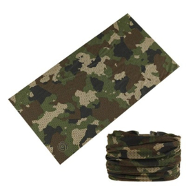 Multi haarband / sjaal camouflage bruin