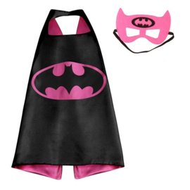 Batgirl cape + masker kind 3-8 jaar