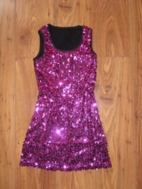 Leuk glitter hemdjurkje fuchsia