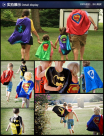 Superman cape + masker 8 - 12 jaar