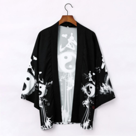 Haori zwart met Yin Yang