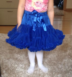 Heerlijke fluffy pettiskirt blauw 110 t/m 128