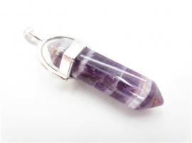 Hexagonale pendelhanger van Amethyst